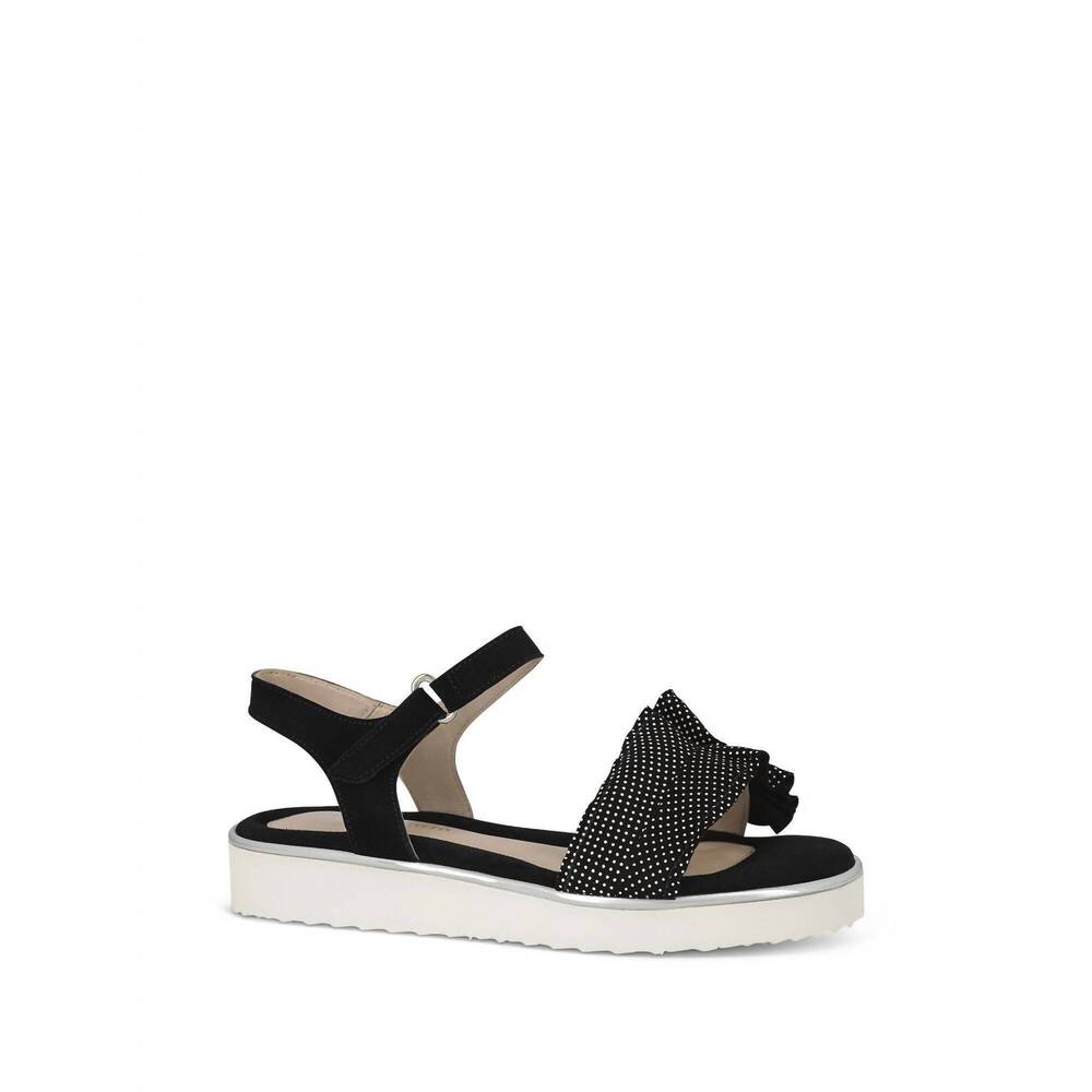 NEW BELLA COMFORTO women's claude open toe sandas in black multi